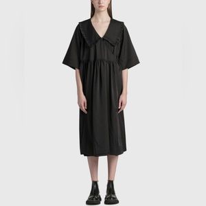 Ganni Satin Wrap Dress With Collar Size XL